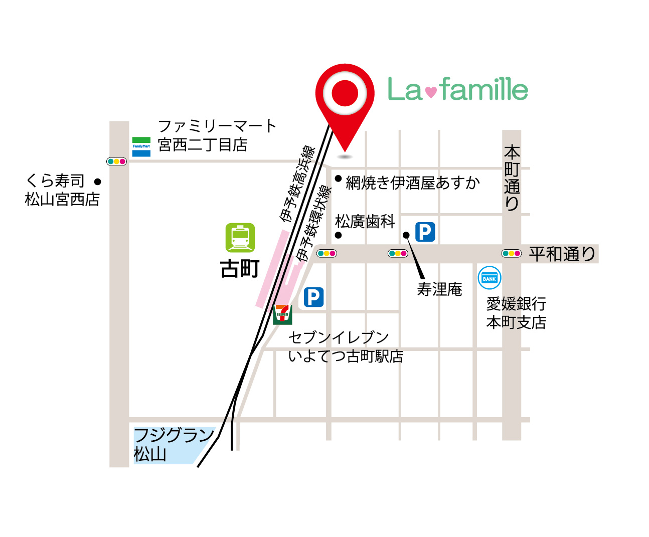 ラ・ファミリエ地図